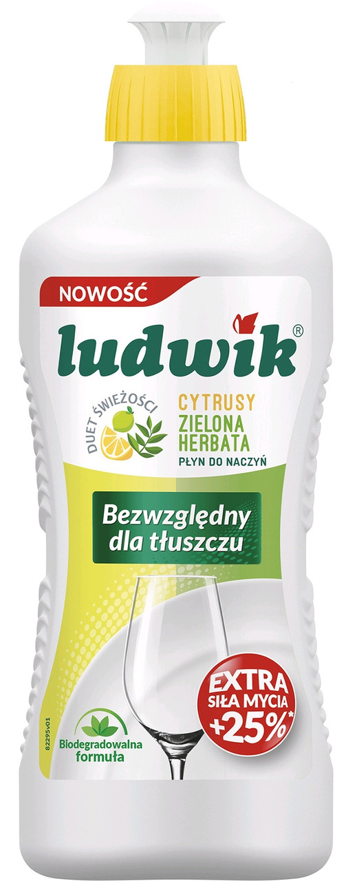 Засіб для миття посуду Ludwik Цитрус і Зелений чай 450 мл, фото 1