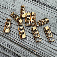 Фіксатор металевий на два отвори 3351 Золото