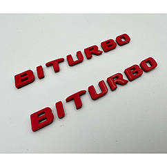 Напис Biturbo (червоний метал)