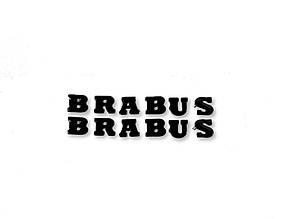 Напис Brabus у карти дверей (чорний метал, 2шт)