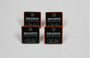 Шильд двоскладний у сидіння Brabus Masterpiece Constantin Buschmann orange + black