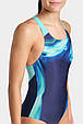 Купальник закритий для жінок Arena DREAMHLINE SWIMSUIT V BACK синій, бірюзовий Жін 36, фото 7