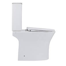 Унітаз-компакт Qtap Presto безобідковий з сідінням Soft-close QT24221217AW, фото 4