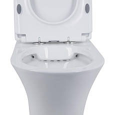 Унітаз-компакт Qtap Presto безобідковий з сідінням Soft-close QT24221217AW, фото 5