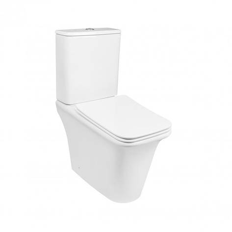 Унітаз-компакт Qtap Kalao безобідковий з сідінням Soft-close QT08221213AW, фото 1