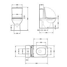 Унітаз-компакт Qtap Kalao безобідковий з сідінням Soft-close QT08221213AW, фото 2