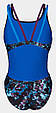 Купальник закритий для жінок Arena ROCKIN SWIMSUIT SWIM TECH MULT чорний, синій, фіолетовий Жін 42, фото 4