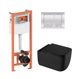 Комплект підвісний унітаз Qtap Gemini Ultra Quiet + інсталяція Nest 4 в 1