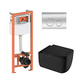 Комплект підвісний унітаз Qtap Gemini Ultra Quiet + інсталяція Nest 4 в 1