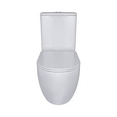 Унітаз-компакт Qtap Robin Ultra Quiet безободковий з сидінням Soft-close QT13222128AUQ1W, фото 3