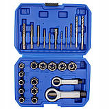 Екстрактори для зламаних гвинтів , гайок і шпильок , 26 ел Silver S10719, фото 3