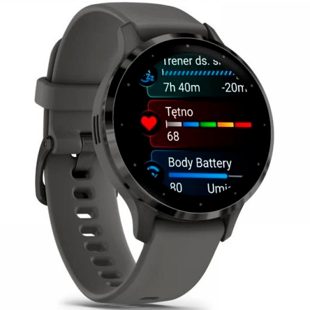 Garmin Venu 3S Slate S. Steel Bezel w. Pebble Gray Case and S. Band 010-02785-00/40/50 Розумний годинник, фото 1