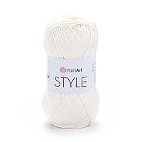 Yarnart STYLE (Стайл) № 653 молочний (Пряжа напівбавовна, нитки для в'язання)