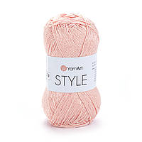 Yarnart STYLE (Стайл) № 658 персик (Пряжа напівбавовна, нитки для в'язання)