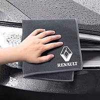 Флісовий рушник для авто з логотипом Renault 30х30 см