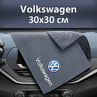 Флісовий рушник для авто з логотипом Volkswagen 30х30 см