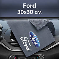 Флісовий рушник для авто з логотипом Ford 30х30 см