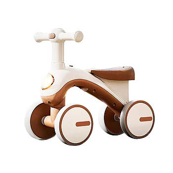 Біговел чотириколісний JOY (колеса 6", рама пластикова, підсвічування, українське озвучення) J-07066 Бежевий