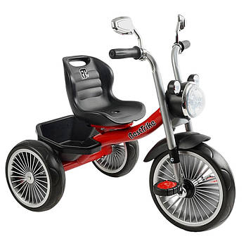 Велосипед триколісний дитячий (колеса EVA, українське озвучення, фара, кошик) Best Trike BS-69116 Червоний