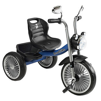 Велосипед триколісний дитячий (колеса EVA, українське озвучення, фара, кошик) Best Trike BS-68096 Синій