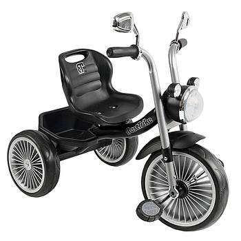 Велосипед триколісний дитячий (колеса EVA, українське озвучення, фара, кошик) Best Trike BS-67800 Чорний