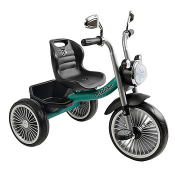 Велосипед триколісний дитячий (колеса EVA, українське озвучення, фара, кошик) Best Trike BS-65010 Зелений