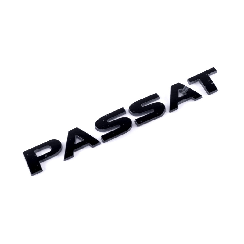 Емблема напис PASSAT для Volkswagen (2002-2020г) ЧОРНИЙ ГЛЯНЕЦЬ 190х23 мм (на скотчі) 3G0853687 2ZZ, фото 1