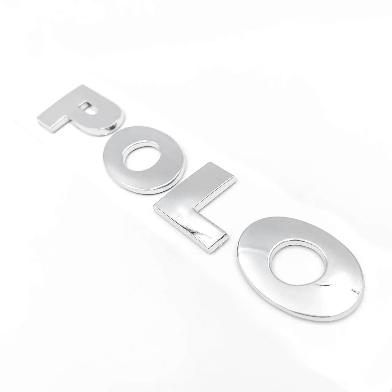 Емблема напис POLO для Volkswagen (2002-2020р) ХРОМ 130х23 мм (на скотчі) 6R0853687A739, фото 1