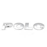 Емблема напис POLO для Volkswagen (2002-2020р) ХРОМ 130х23 мм (на скотчі) 6R0853687A739, фото 2