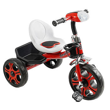 Велосипед триколісний дитячий (колеса EVA, фара з музикою та світлом, 2 кошики) Best Trike BS-21505 Червоний