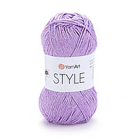 Yarnart STYLE (Стайл) № 674 ліловий (Пряжа напівбавовна, нитки для в'язання)