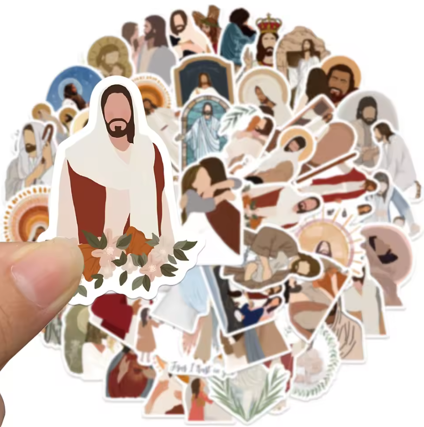 Стікерпак Ісус Христос Мессія з мультфильму набор наліпок (52 шт) ABC