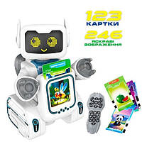 Дитячий ігровий розвиваючий робот на радіокеруванні з навчальними картками та піснями на УКРАЇНСЬКІЙ МОВІ