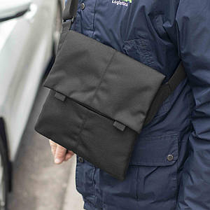 Чоловіча Сумкамесенджер через плече з кобурою на липучці для прихованого носіння зброї Tablet Black Classic