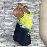 Купальник-сукня 2XL 50 жовтий жіночий роздільний танкіні великий розмір, фото 3