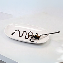 Нержавіюча ложка для соусів Ложка роздаткова нержавійка Ложки соусні Ложка для соусу кухарська, фото 3