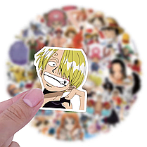 Стікерпак ONE PIECE Манкі Д. Луфі  набор наліпок ван піс (50 шт) ABC, фото 4