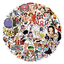 Стікерпак ONE PIECE Манкі Д. Луфі  набор наліпок ван піс (50 шт) ABC, фото 2