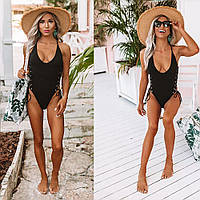 Жіночий купальник цілісний 7426 M чорний lamp