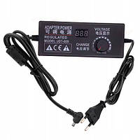 Регульований блок живлення 3-12В 10А, 5.5×2.5 мм, вольтметр, AC-DC адаптер