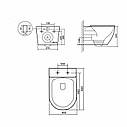 Унітаз підвісний Qtap Robin New Ultra Quiet безобідковий з сидінням Soft-close MATT BLACK QT13332381АSMB, фото 3