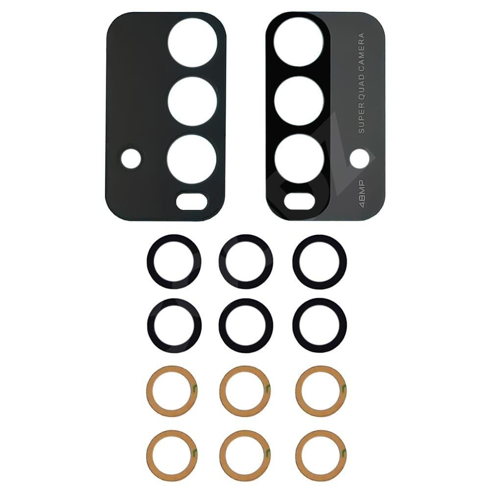 Скло камери для Xiaomi Redmi 9T, з рамкою, колір сірий, 3 шт., фото 1