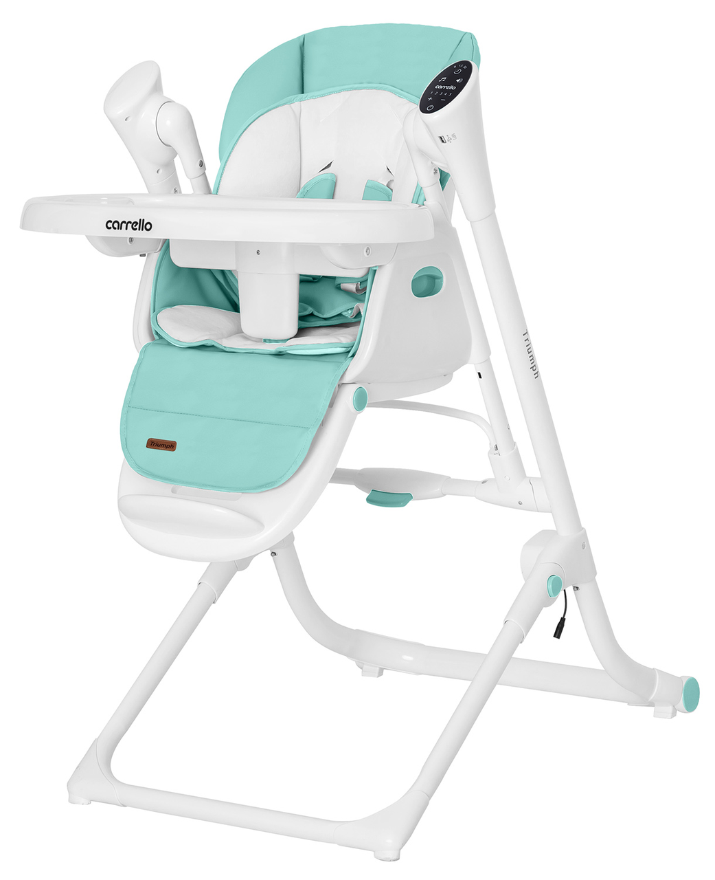 Стілець - гойдалка для годування та колисання 3в1 CARRELLO Triumph CRL-10302 Mint Green сенсорна панель