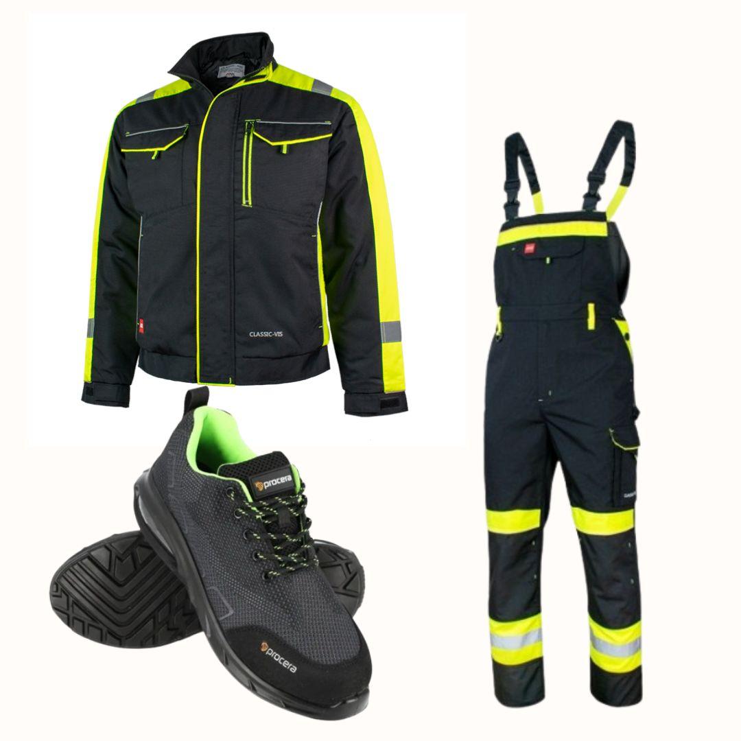 Комплект захисний робочий, спецодяг: куртка напівкомбінезон і штани, робоча уніформа, робота, + робочіі кросівки, фото 1