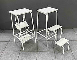 Побутова драбина-стілець біла