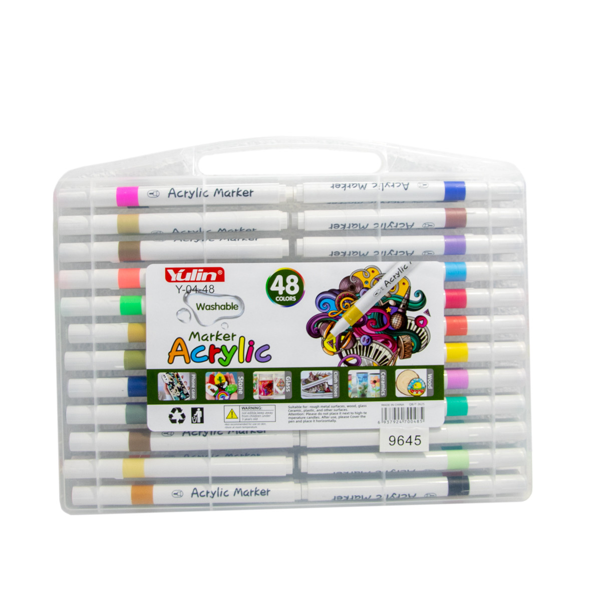 Маркери для скетчингу 48 шт./уп. Marker Acrylic Yulin Y-04-48, акрилові маркери/фломастери