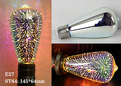 Декоративна лампа Едісона E27 груша нестандарна 6 Вт світодіодна