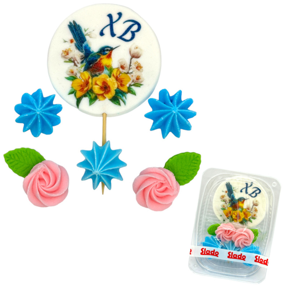 Набір цукрових прикрас "Пташка в саду"