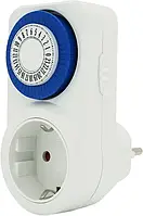 Розетка таймер добовий (механічний) Lumano LU-ТМ30 для керування увімкненням/вимкненням приладів 220В 16A 50Гц (YT31250)