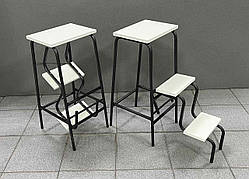 Побутова драбина-стілець (колір - чорно-білий)